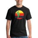 Remera Vintage 3D Para Hombre 100 % Algodón Diseño De Cactus Sol Phoenix Arizona