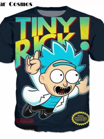 Remeras Cosmos Was Para Hombre Mujer En 3D Divertidas Remeras De Dibujos Animados De Rick Y Morty