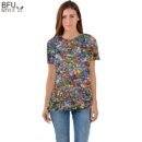 Remera De Manga Corta Con Estampado De Galaxia Shibe Doge Para Hombre Y Mujer Novedad De Verano De