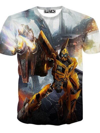 Remera De Manga Corta 3D Fina Con Estampado De Abejorro De Anime Cosmos Para Hombre Y Mujer