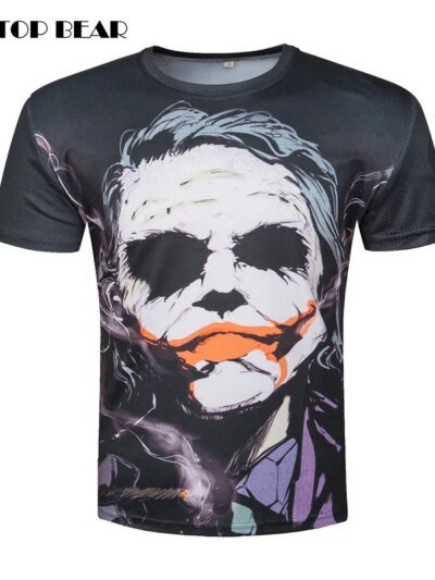 Remera Divertida De Cómics Comodín 3D De Póker Estilo Veraniego Zootop Oso