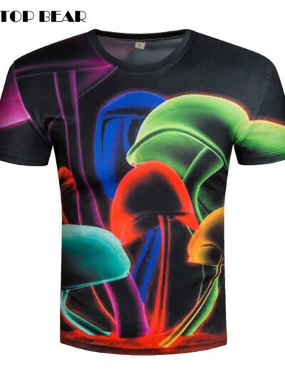 Remeras De Manga Corta Para Hombre Divertidas Y Brillantes Con Estampado 3D Nuevas Remeras De Verano