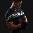 Remera 3D De Bing Capitán América Para Hombre Remeras De Fitness Remeras De Compresión Estampado L