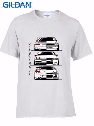 Remera 3D Para Hombre 100 % Algodón Ropa Informal Skyline Gt R Para Aficionados A Los Coches Urbanos