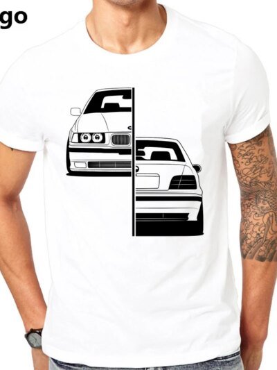 Remera Casual Para Hombre Divertida Retro Clásica A Rayas Para Hombre E36 M Power 3D