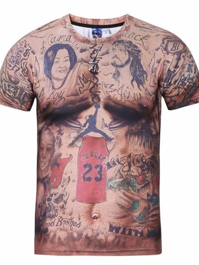 Remera De Manga Corta Con Estampado 3D De Lebron James 23 Miss Go Jordan
