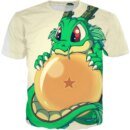 Remeras De Manga Corta Estilo Verano Cosmos Dragon Ball Shenron 3D Jr