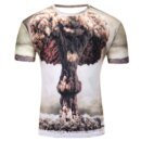 Remera De Manga Corta Con Diseño De Hongo Galaxia 3D Y Espacio Para Hombre