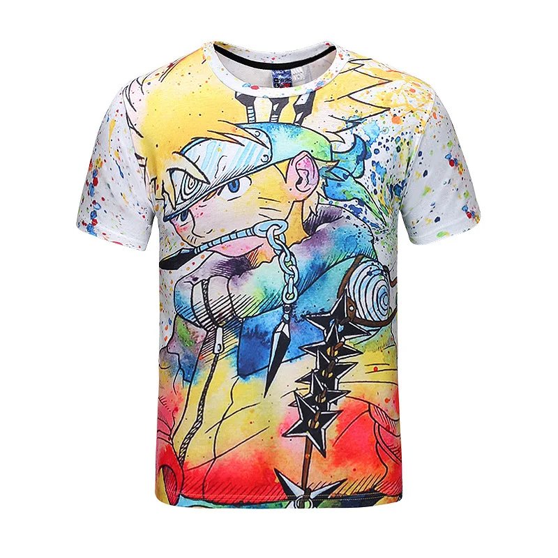 Remera De Anime Uzumaki Naruto Para Mujer Y Hombre Remeras 3D Talla Extragrande