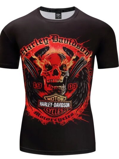 Remera De Hip Hop Informal Para Jóvenes Con Calaveras Y Hoz 3D