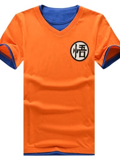 Remera De Manga Corta 100 % Algodón Con Diseño 3D De Dragon Ball