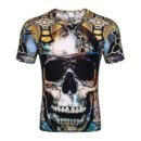 Remeras 3D Para Hombre Remera De Manga Corta Con Estampado De Calaveras Aterradoras