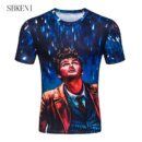 Remera De Manga Corta Animada Para Hombre Con Calavera Divertida En 3D