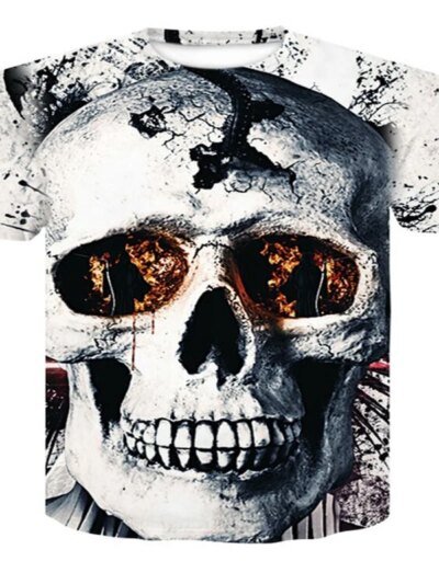 Remera Con Calavera 3D Para Hombre Y Mujer Dt042