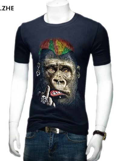 Remera Harajuku De Zhe B Verano Con Cosas Extrañas En 3D Para Hombres Bape