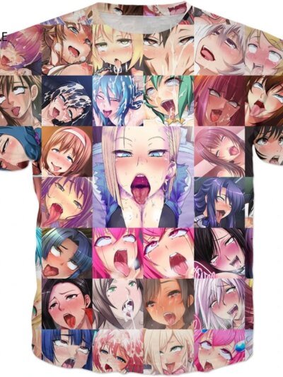 Remeras Casuales De Verano Ahegao De Manga Corta Para Hombre Y Mujer Remeras Casuales De Talla Grande De Hip Hop Remeras De Anime 3D