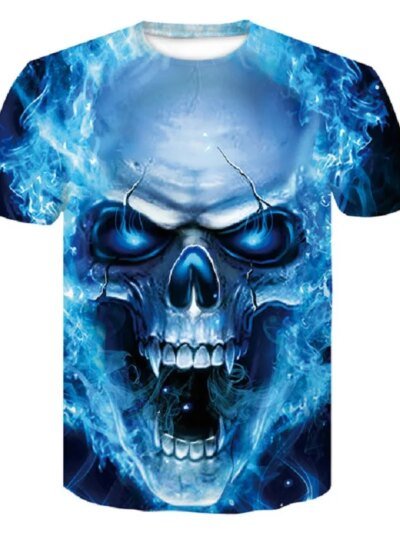 Remeras De Compresión Para Hombre Con Estampado De Calavera 3D