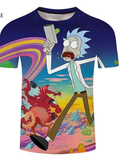 Remera De Rick Y Morty Nueva Moda Divertidas Remeras Estampadas Con Dibujos Animados Remeras Animadas Como Marca Registrada Remeras Geniales