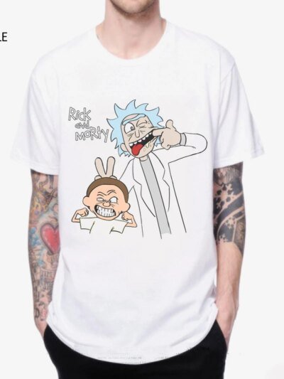 Remera De Manga Corta De Rick Y Morty Para Hombre Y Mujer Cuello Redondo Dibujos Animados Divertida Fantasía Anime Verano Blanca Para Hombre