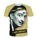Remera Cosmos 3D Con El Estampado Divertido De Salvador Dalí En Las Letras T Do Drugs
