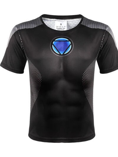 Remera Bing Superhéroe Superman Batman Murciélago Spider Man Seca Rápidamente En Forma 3D