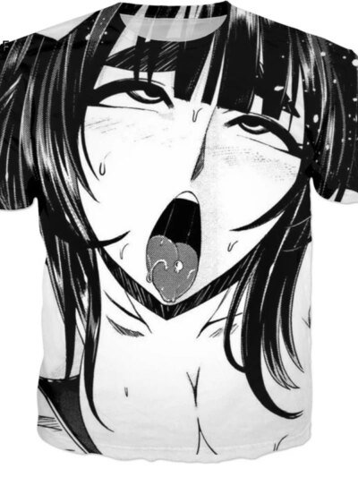 Remera Hentai 3D Con Caras Para Hombre Y Mujer Cuello Redondo Manga Corta Estilo Harajuku Divertida Sexy Chica Tímida Animada