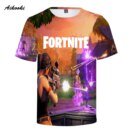 Remera De Verano Para Hombre Para Estudiantes Con Estampado 3D Del Juego Fortnite