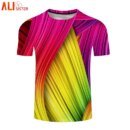 Remeras De Manga Corta Divertidas Para Hombre Y Mujer Con Pintura 3D De Verano