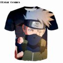 Remera De Mujer Con Animación 3D De Naruto Cosmos Remera Corta De Hombre Con Dibujos Animados De Kakashi