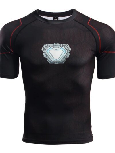 3 Remeras De Compresión 3D De Iron Man De Los Vengadores Con Estampado Raglán