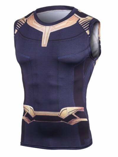 Remeras De Compresión 3D De Thanos Avengers Para Hombre Estampadas Cosplay