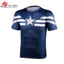 Remera De Manga Corta Bing Fitness Avengers 3D Superman Spider Man Iron Man Estampada
