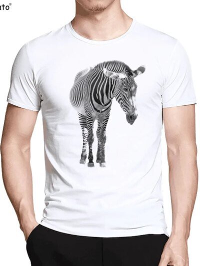 Remera De Diseño De Moda Súper Cebra Para Hombre Remera 3D