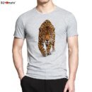 Remera De Animales Con Estampado 3D De Tigre León Y Leopardo Para Hombre