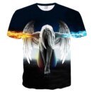 Remera De Verano Para Hombre Y Mujer Con Estampado 3D De Ángel Caído