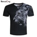 Remera Bianyilongnew Para Hombre Y Mujer Con Estampado 3D De León Elegante Y De Verano