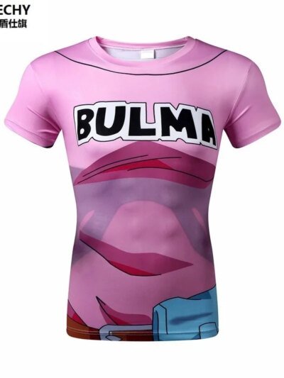 Remera Bulma Para Hombre Y Mujer Manga Corta Estampado 3D Dragon Ball