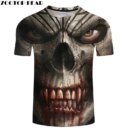 Remera Informal De Manga Corta Con Cuello Redondo Y Estampado De Calavera 3D De Zootop Bear