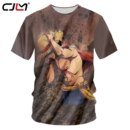 Remeras De Cuello Redondo Japonesas De Dibujos Animados De Luffy De One Piece En 3D Para Hombre