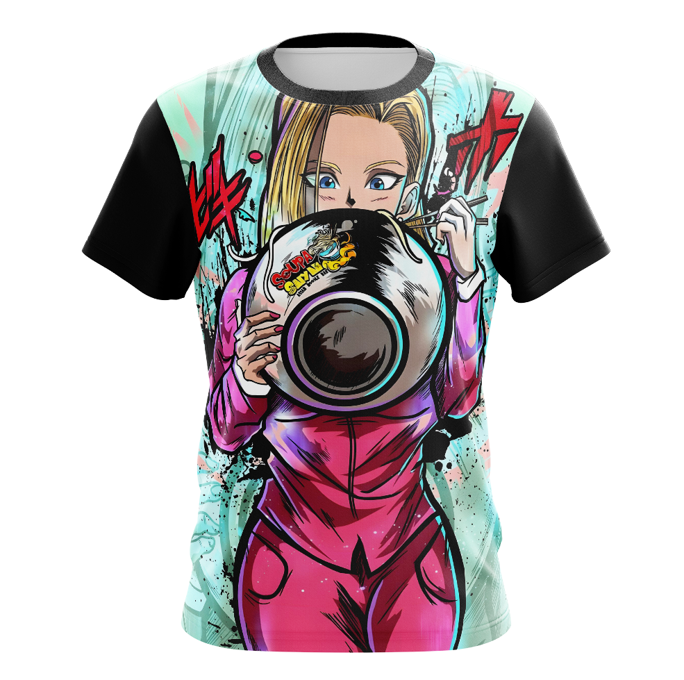 Camiseta Remera Sublimada Android 18 Anime Dragon Ball Z