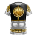 Camiseta Remera Sublimada Power Rangers Mighty Morphin Blanca