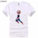 Remera 3D Del Capitán América Para Hombre Con Estampado Animado De Crossfit