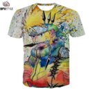 Remera De Anime Talla Grande Informal Para Hombre Y Adolescente Con Dibujos Animados En 3D De Marca