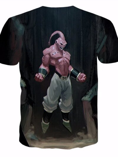 Remera 3D Animada Clásica De Dragon Ball Z Buu Harajuku Para Hombre Y Mujer