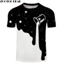 Remera Estampada Blanca Con Cuello Para Mujer Corta Negra Para Hombre Zootop Bear