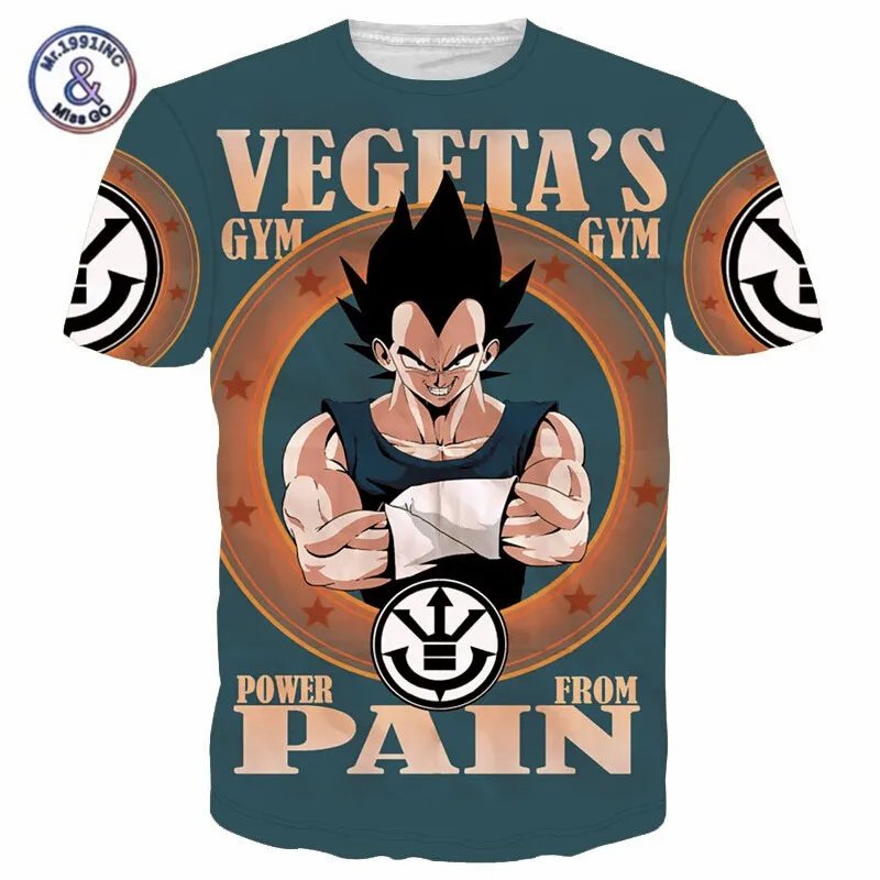 Se Buscan Remeras Divertidas De Dragon Ball Z Super Saiyan Vegeta En 3D Remeras Casuales Para Hombre