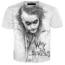 Nueva Remera Para Hombre Joker Why So Serious Con Estampado 3D Completo Harajuku Streetwear