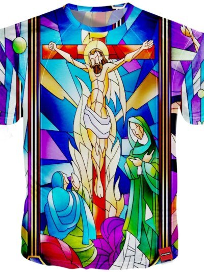 Remeras De Manga Corta Con Impresión 3D De La Cruz De Jesús De Pascua