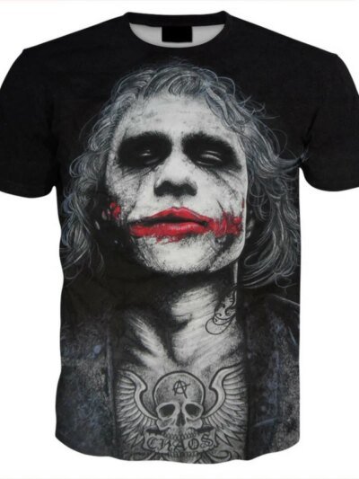 Remeras De Joker Para Hombre Divertidas E Informales Con Estampado 3D