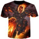 Remera Para Hombre Con Estampado De Calaveras Bosozoku De Fuego Remeras De Motociclista Tops Estilo 3D